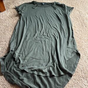 Army green cotton tunic top